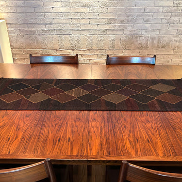 テーブルランナー&テーブルセンター  トルコ・ロゴバキリム  ブラックキリム  上質な現代キリム  ROGOBA KILIM®   128×40㎝ (No.22485)