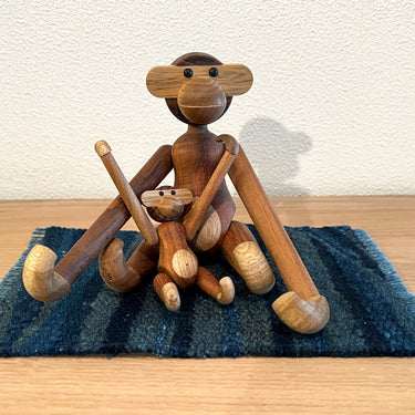 【キリム屋さん.com 特製マット付き】モンキーS &モンキーミニ  セット(チーク) | Kay Bojesen Denmark