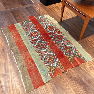 玄関マット　アンティークキリム　キリムラグ　トルコ　100×80㎝　(No.00688)