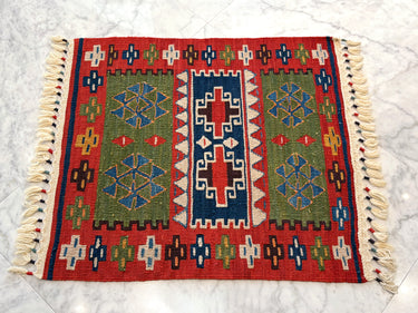 玄関マット ニューキリム トルコ・コンヤ 55×49㎝ (No.07825) – キリム