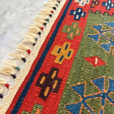 玄関マット　ニューキリム　トルコ・コンヤ　55×49㎝　(No.07825)