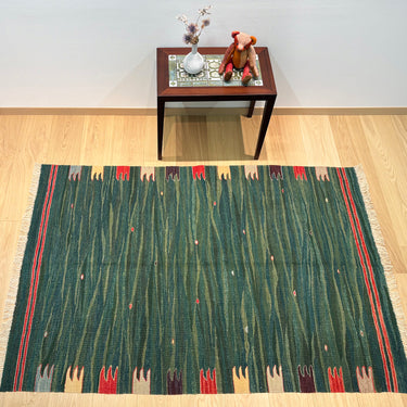 ソファ前 ROGOBA KILIM®　上質な現代キリム　トルコ・ロゴバキリム　キリムラグ　182×124㎝　(No.14544)