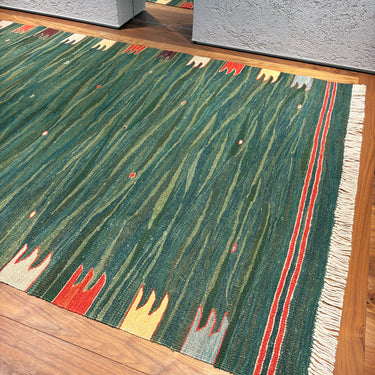ソファ前 ROGOBA KILIM®　上質な現代キリム　トルコ・ロゴバキリム　キリムラグ　182×124㎝　(No.14544)