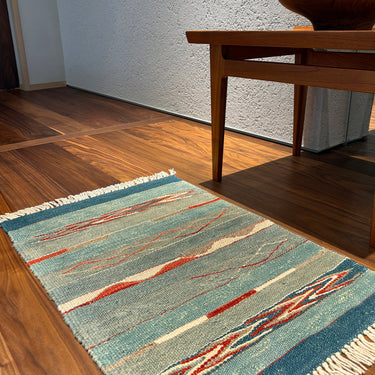 玄関マット トルコ・ロゴバキリム  上質な現代キリム  ROGOBA KILIM®  キリムラグ  67×46㎝　(No.14975)