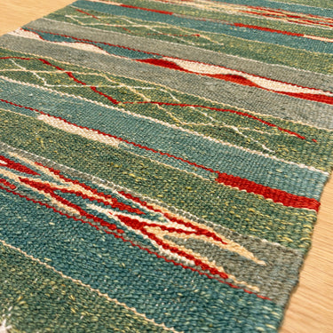 玄関マット トルコ・ロゴバキリム  上質な現代キリム  ROGOBA KILIM®  キリムラグ  64×46㎝　(No.15369)
