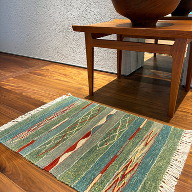 玄関マット トルコ・ロゴバキリム  上質な現代キリム  ROGOBA KILIM®  キリムラグ  64×46㎝　(No.15369)