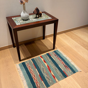 玄関マット トルコ・ロゴバキリム  上質な現代キリム  ROGOBA KILIM®  キリムラグ  65×46㎝　(No.15375)