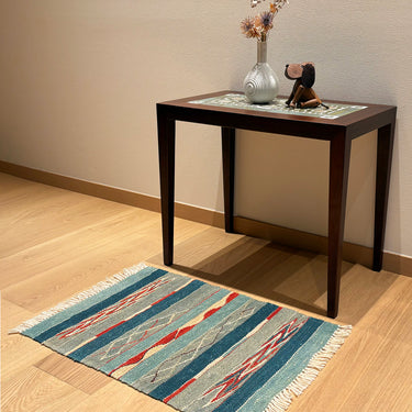 玄関マット トルコ・ロゴバキリム  上質な現代キリム  ROGOBA KILIM®  キリムラグ  65×46㎝　(No.15375)