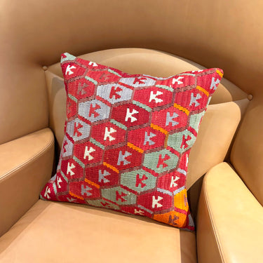 オールドキリム キリムクッションカバー　45×45㎝　(C-15594)