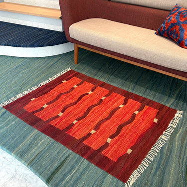 玄関マット ROGOBA KILIM®　上質な現代キリム　トルコ・ロゴバキリム　キリムラグ　114×82㎝　(No.16631)