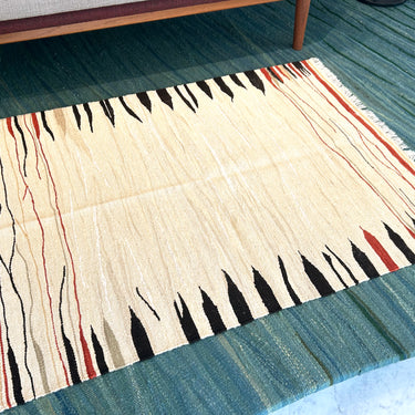 玄関マット ROGOBA KILIM®　上質な現代キリム　トルコ・ロゴバキリム　キリムラグ　126×93㎝　(No.17017)