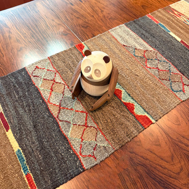 【キャンペーン対象 -5%】テーブルランナー＆テーブルセンター ROGOBA KILIM®　上質な現代キリム　トルコ・ロゴバキリム　124×35㎝　(No.17435)