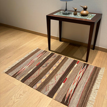 玄関マット トルコ・ロゴバキリム  上質な現代キリム  ROGOBA KILIM®  キリムラグ  92×62㎝　(No.17551)