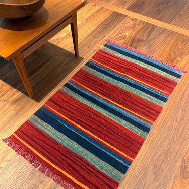 玄関マット トルコ・ロゴバキリム  上質な現代キリム  ROGOBA KILIM®  キリムラグ   99×59㎝  (No.22606)