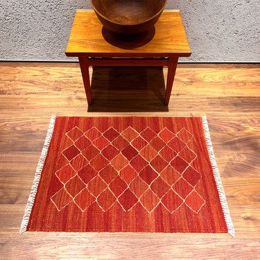 【キャンペーン対象 -5%】玄関マット  トルコ・ロゴバキリム  上質な現代キリム  ROGOBA KILIM®  キリムラグ   81×63㎝　(No.19921)