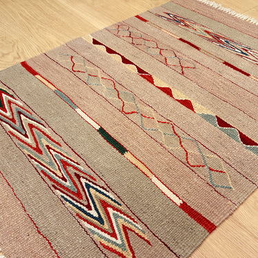 玄関マット  トルコ・ロゴバキリム  上質な現代キリム  ROGOBA KILIM®  キリムラグ  93×65㎝　(No.20061)