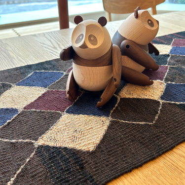 【キャンペーン対象 -5%】テーブルランナー＆テーブルセンター ROGOBA KILIM®　上質な現代キリム　トルコ・ブラックキリム　120×38㎝　(No.20574)