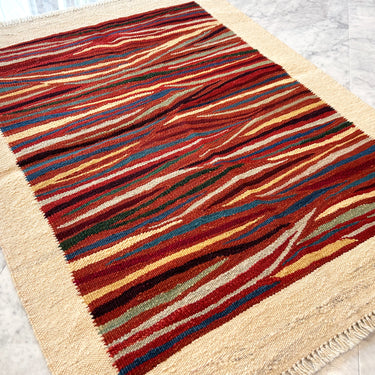 玄関マット ROGOBA KILIM®　上質な現代キリム　トルコ・ロゴバキリム　キリムラグ　118×92㎝　(No.20667)