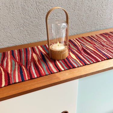 【キャンペーン対象 -5%】テーブルランナー＆テーブルセンター ROGOBA KILIM®　上質な現代キリム　トルコ・ロゴバキリム　120×33㎝　(No.20975)