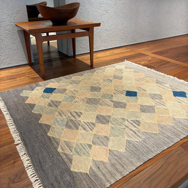 玄関マット　ROGOBA KILIM®　上質な現代キリム　トルコ・ロゴバキリム　キリムラグ　114×95㎝　(No.21343)
