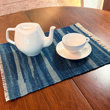 【ROGOBA オリジナル】ミニマット  ※片側フサあり ROGOBA KILIM®  上質な現代キリム　トルコ・ロゴバキリム　キリム部分サイズ42×33㎝　(No.21545)