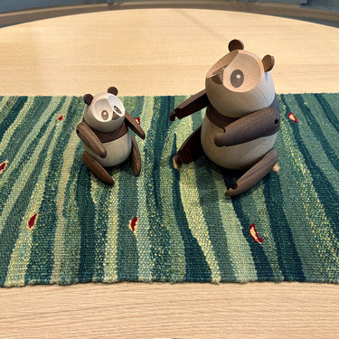 【ROGOBA オリジナル】ミニマット  ※片側フサあり ROGOBA KILIM®  上質な現代キリム　トルコ・ロゴバキリム　キリム部分サイズ71×35㎝　(No.21581)