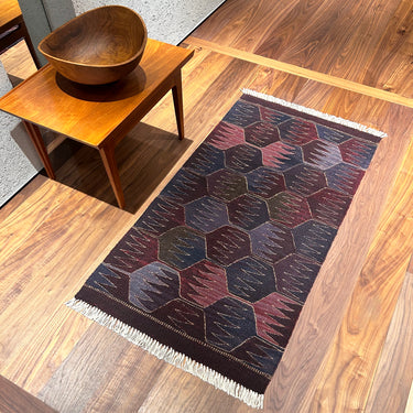 【キャンペーン対象 -5%】玄関マット トルコ・ロゴバキリム 上質な現代キリム  ROGOBA KILIM® キリムラグ　127×68㎝　(No.21831)