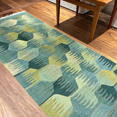 玄関マット ROGOBA KILIM®　上質な現代キリム　トルコ・ロゴバキリム　キリムラグ　158×65㎝　(No.22251)