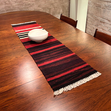 テーブルランナー＆テーブルセンター  トルコ・ロゴバキリム  上質な現代キリム  ROGOBA KILIM®  124×32㎝　(No.22304)