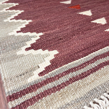 【キャンペーン対象 -5%】玄関マット トルコ・ロゴバキリム  上質な現代キリム  ROGOBA KILIM®  キリムラグ  95×65㎝　(No.22416)