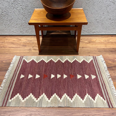 【キャンペーン対象 -5%】玄関マット トルコ・ロゴバキリム  上質な現代キリム  ROGOBA KILIM®  キリムラグ  95×65㎝　(No.22416)