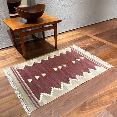 【キャンペーン対象 -5%】玄関マット トルコ・ロゴバキリム  上質な現代キリム  ROGOBA KILIM®  キリムラグ  95×65㎝　(No.22416)