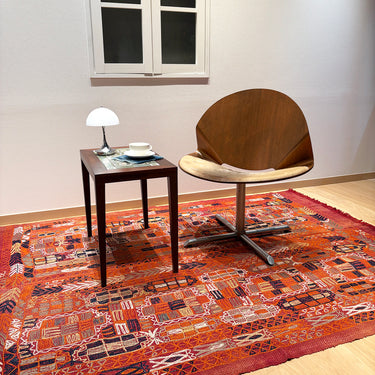 エレーシ（イラクのマーシュアラブ刺繍）　オールドキリム　215×160㎝　(No.22316)