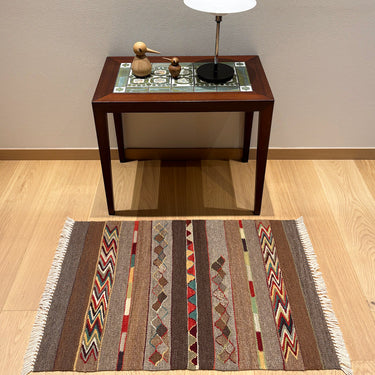 玄関マット トルコ・ロゴバキリム  上質な現代キリム  ROGOBA KILIM®  キリムラグ  85×56㎝　(No.22374)