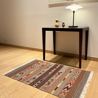 玄関マット トルコ・ロゴバキリム  上質な現代キリム  ROGOBA KILIM®  キリムラグ  85×56㎝　(No.22374)