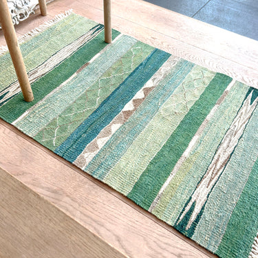 【キャンペーン対象 -5%】玄関マット トルコ・ロゴバキリム  上質な現代キリム  ROGOBA KILIM®  キリムラグ  103×63㎝　(No.22395)