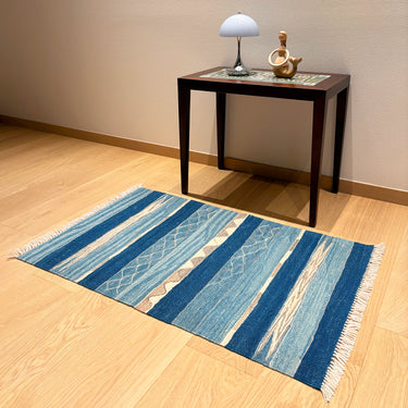 玄関マット  トルコ・ロゴバキリム  上質な現代キリム  ROGOBA KILIM®  キリムラグ  100×64㎝　(No.22437)