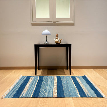 玄関マット  トルコ・ロゴバキリム  上質な現代キリム  ROGOBA KILIM®  キリムラグ  100×64㎝　(No.22437)
