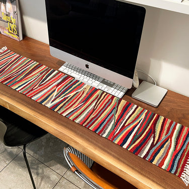 テーブルランナー＆テーブルセンター ROGOBA KILIM®　上質な現代キリム　トルコ・ロゴバキリム　125×24㎝　(No.22862)