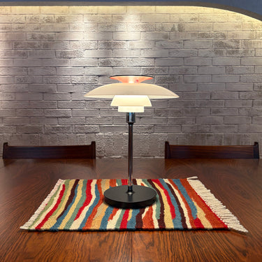 【ROGOBA オリジナル】ミニマット  ※片側フサあり ROGOBA KILIM®  上質な現代キリム　トルコ・ロゴバキリム　キリム部分サイズ38×34㎝　(No.22900)