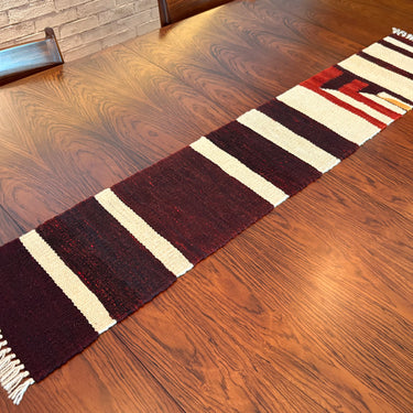 テーブルランナー＆テーブルセンター  トルコ・ロゴバキリム  上質な現代キリム  ROGOBA KILIM®  123×22㎝　(No.22992)