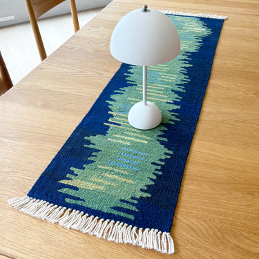 テーブルランナー＆テーブルセンター  ROGOBA KILIM® 上質な現代キリム トルコ・ロゴバキリム　115×31㎝　(No.22994)