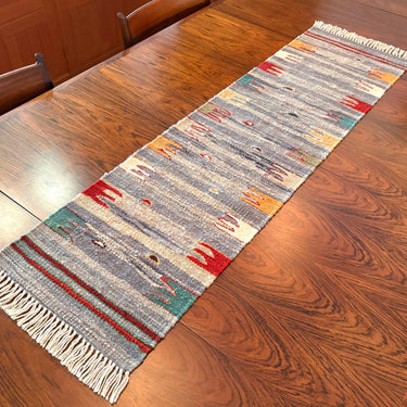 テーブルランナー＆テーブルセンター ROGOBA KILIM®　上質な現代キリム　トルコ・ロゴバキリム　122×34㎝　(No.23021)