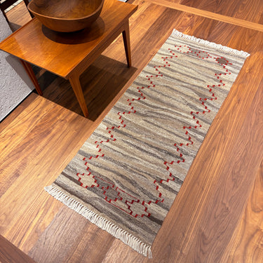 玄関マット トルコ・ロゴバキリム  上質な現代キリム  ROGOBA KILIM®  キリムラグ   127×52㎝  (No.23056)
