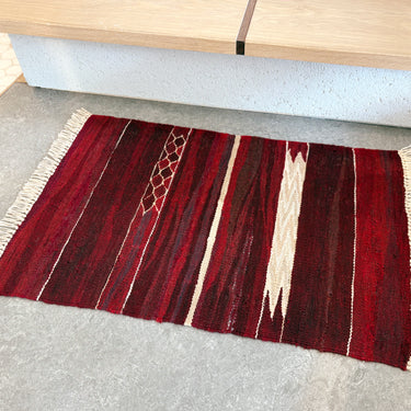 玄関マット  トルコ・ロゴバキリム  上質な現代キリム  ROGOBA KILIM®  キリムラグ  65×43㎝　(No.23064)