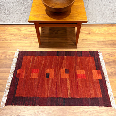 玄関マット  トルコ・ロゴバキリム  上質な現代キリム  ROGOBA KILIM®  キリムラグ  94×65㎝　(No.23078)