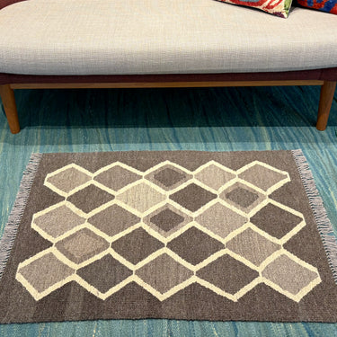 玄関マット  トルコ・ロゴバキリム  上質な現代キリム  ROGOBA KILIM®  キリムラグ  96×68㎝　(No.23107)