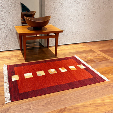 玄関マット  トルコ・ロゴバキリム  上質な現代キリム  ROGOBA KILIM®  キリムラグ  96×63㎝　(No.23152)