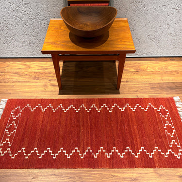 玄関マット  トルコ・ロゴバキリム  上質な現代キリム  ROGOBA KILIM®  キリムラグ  123×53㎝　(No.23217)
