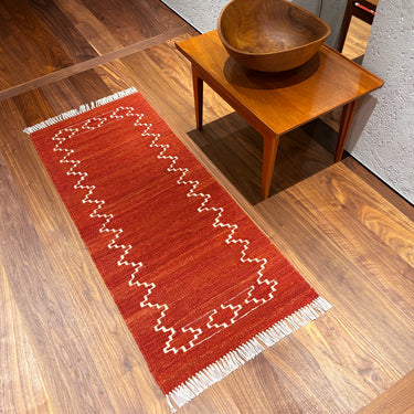 玄関マット  トルコ・ロゴバキリム  上質な現代キリム  ROGOBA KILIM®  キリムラグ  123×53㎝　(No.23217)